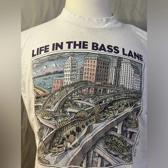 Vintage 1992 Life in the Bass Lane T-shirt size L - Picture 8 of 8